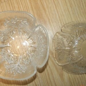 DANSK FLORIFORM CRYSTAL FRUIT DESSERT ICE CREAM BOWLS(2) 5"
